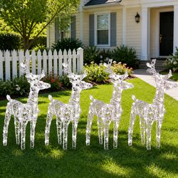 Reliable Acrylic Reindeer Lights Set with 160 LED Lights