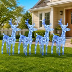 Value-Packed Blue Reindeer Lights for Your Yard