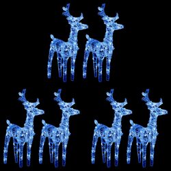 Warm and Durable Blue LED Christmas Reindeer Set