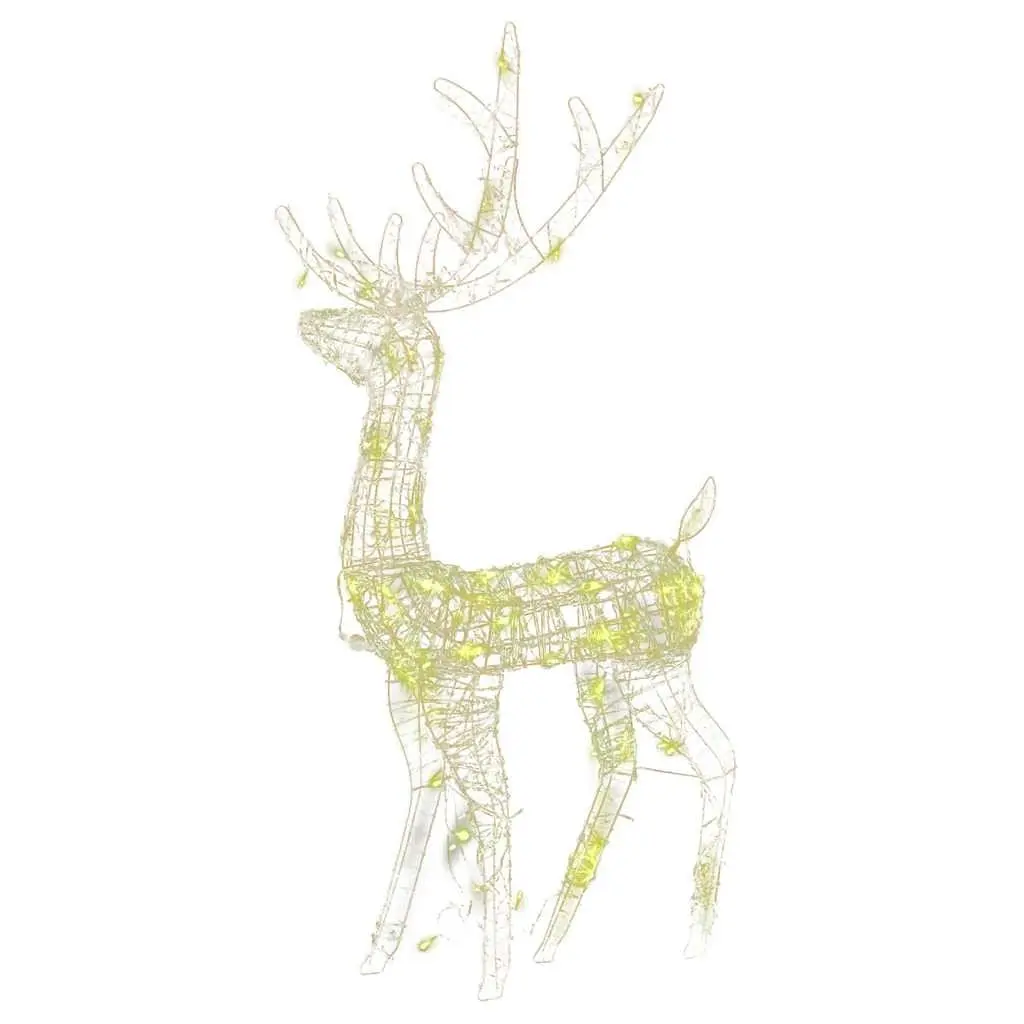 Acrylic Reindeer Christmas Decorations 3pcs 128cm Warm White LED Indoor Outdoor