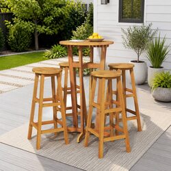 Value and Comfort in a 5 Piece Garden Bar Set