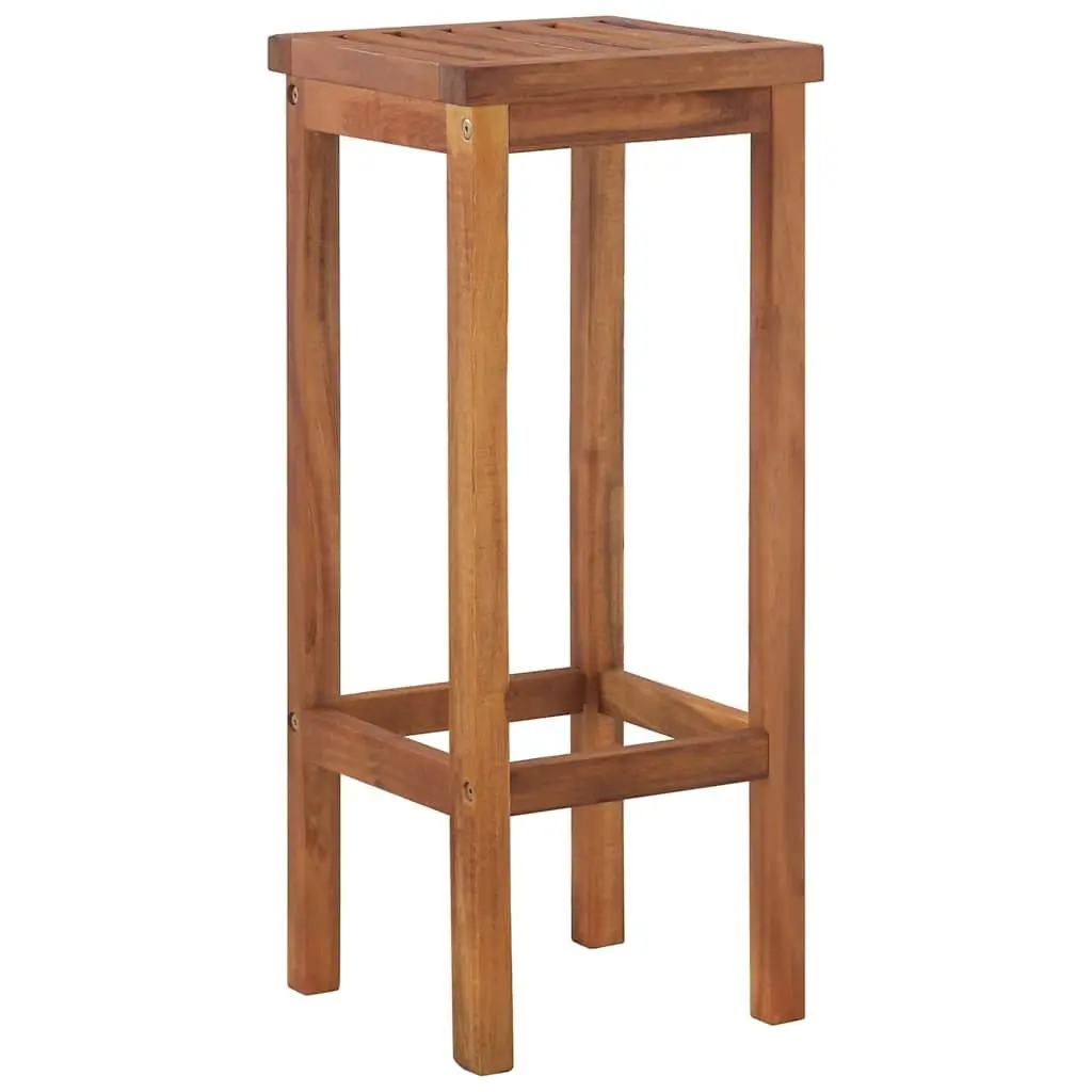 Garden Bar Set 3 Piece Outdoor Furniture Solid Acacia Wood Brown Dining
