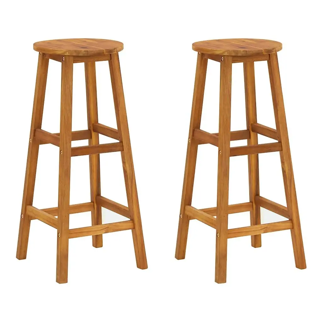 Garden Bar Set 3 Piece Outdoor Furniture Solid Wood Acacia Brown Bistro