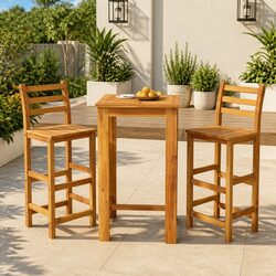 Reliable 3 Piece Garden Bar Set for Outdoor Relaxation