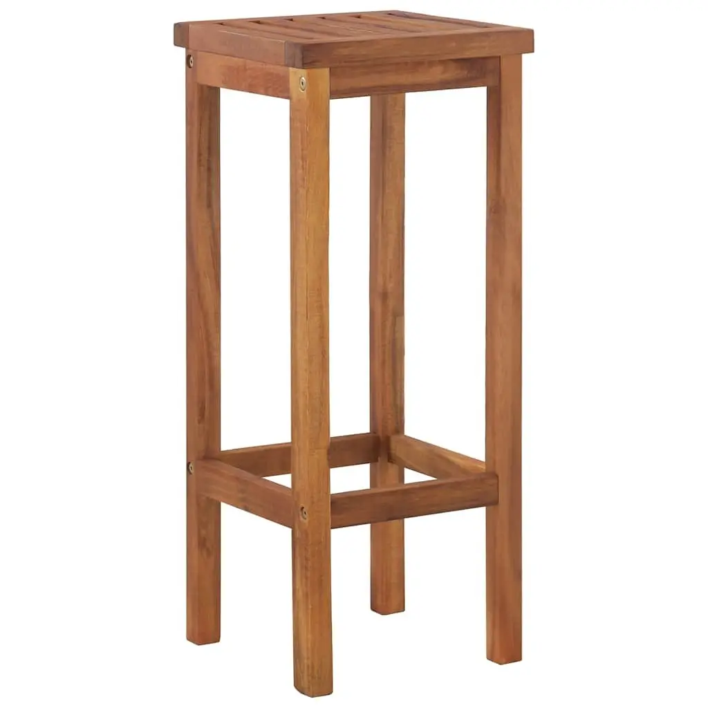 5 Piece Garden Bar Set Solid Acacia Wood Outdoor Dining Brown