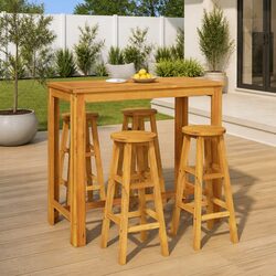 Solid Acacia Wood Garden Bar Set - Great Value