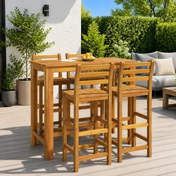 5 Piece Solid Acacia Bar Set - Practical and Stylish