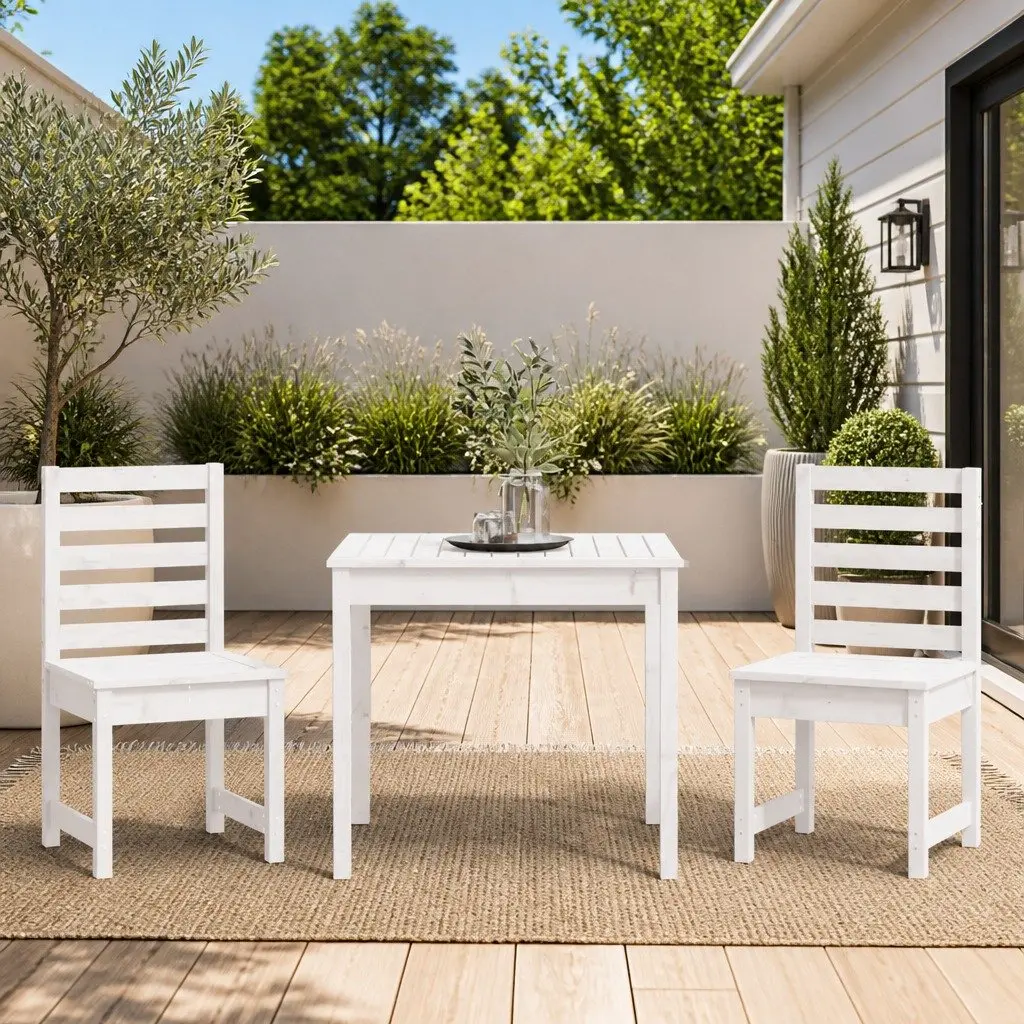3 Piece Bistro Set in Solid Pine Wood