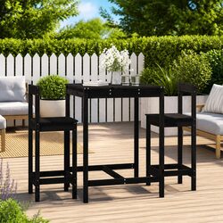 Value and Comfort: Solid Pine Garden Bar Set for Outdoors