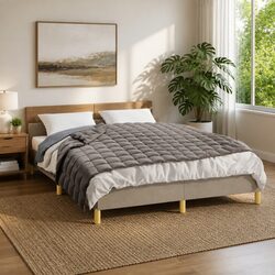 Comforting Grey Weighted Blanket 122x183 cm 5kg for Relaxation