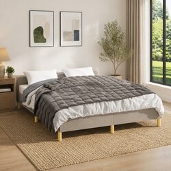 Weighted Blanket Grey 122x183cm 9kg Sleeping Aid Pressure Therapy Bedding