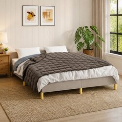 Comforting Grey Weighted Blanket 152x203 cm for Peaceful Sleep
