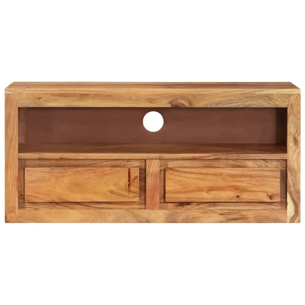 Solid Acacia Wood TV Cabinet with Ample Storage