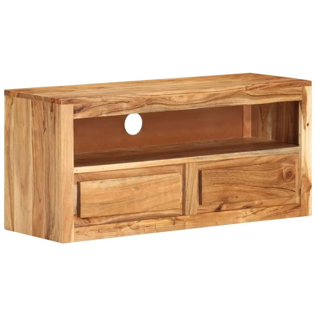 Solid Acacia Wood TV Cabinet with Ample Storage