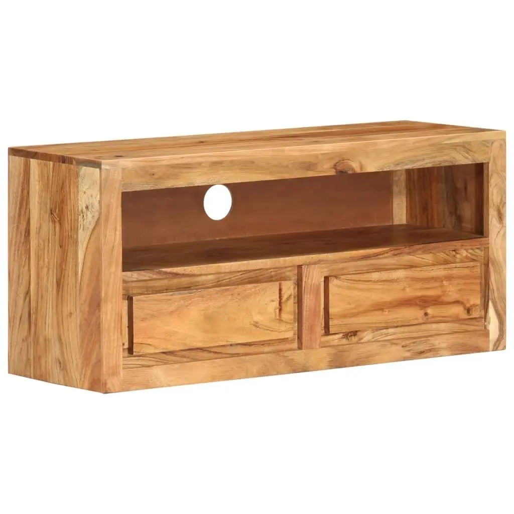 Solid Acacia Wood TV Cabinet with Ample Storage