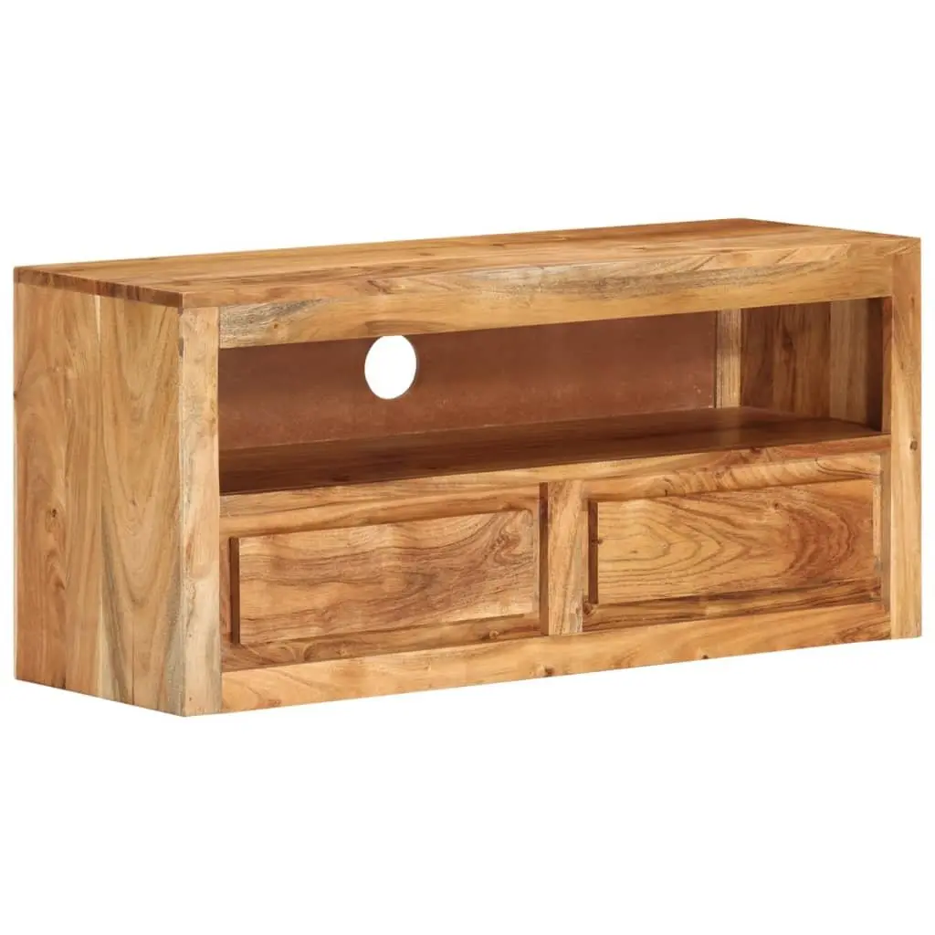 Solid Acacia Wood TV Cabinet with Ample Storage