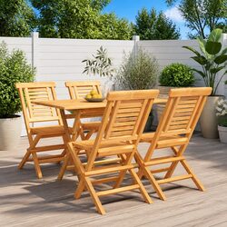 5 Piece Garden Dining Set with Timeless Style and Durability