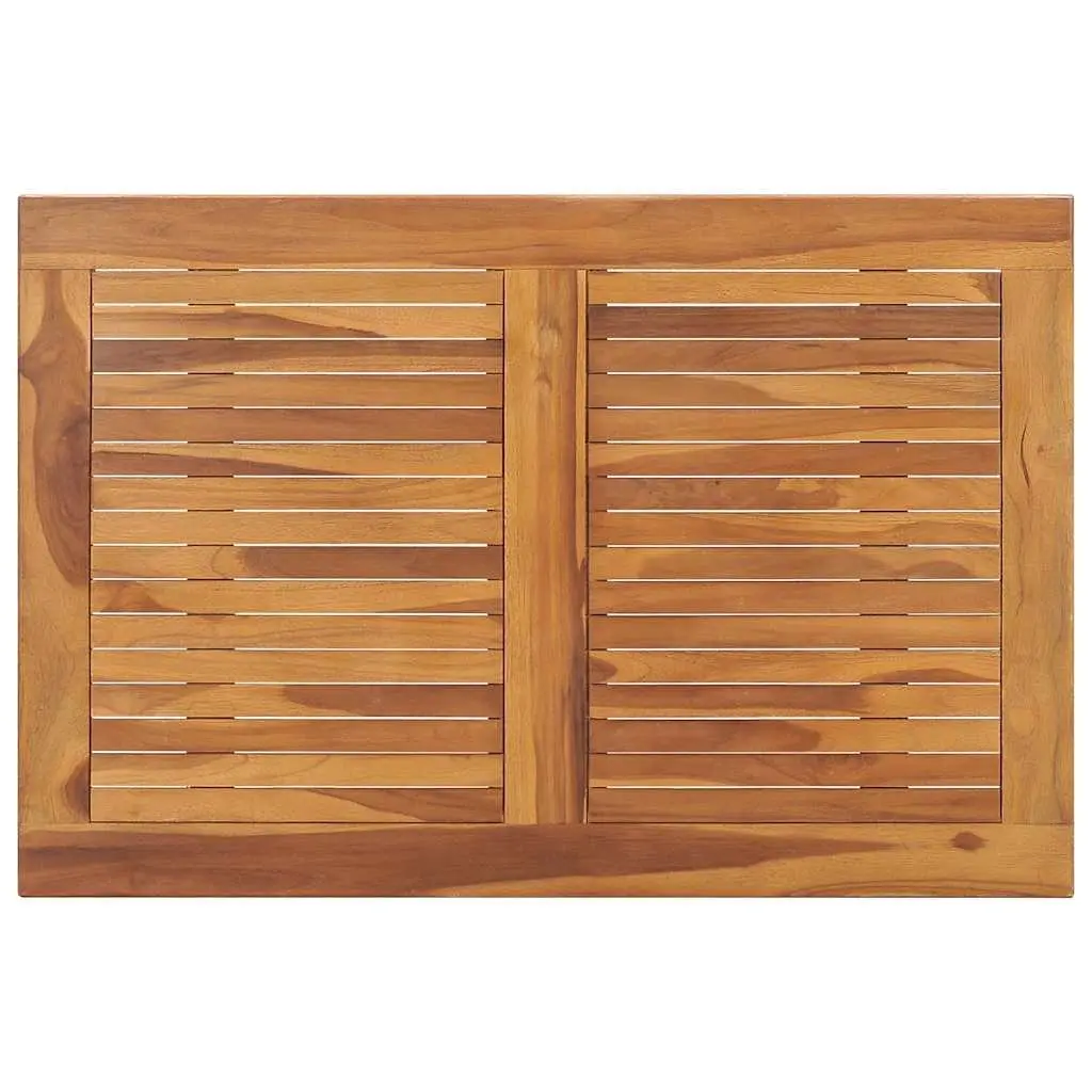 Folding Garden Dining Table Outdoor Use 90x60x75cm Teak Wood Brown