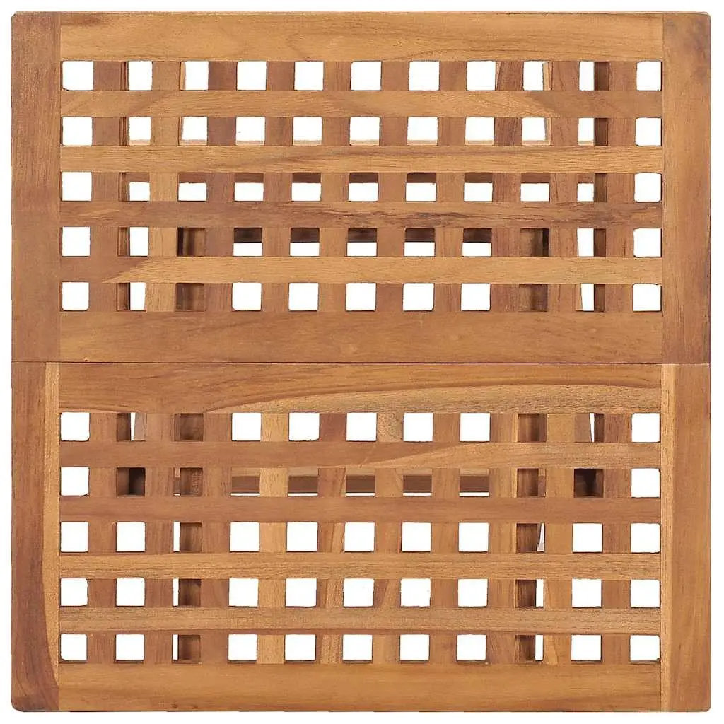 Folding Garden Table 50x50x50 cm Outdoor Dining Picnic Furniture Brown Wood