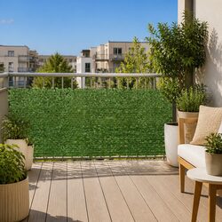 Practical Green Privacy Screen 400x75cm for Outdoor Living