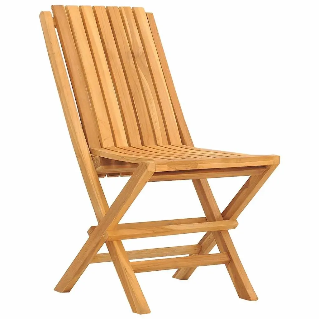 Garden Dining Set 5 Piece Outdoor Furniture Teak Wood Table Chairs Foldable