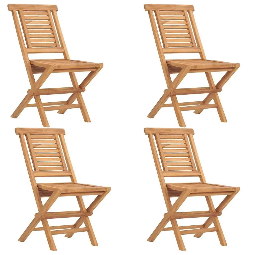 5 Piece Garden Dining Set Outdoor Furniture Table Chairs Brown Wood Folding