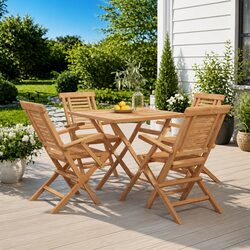 5 Piece Wooden Garden Dining Set – Quality and Comfort