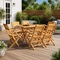 Folding Garden Chairs in Teak Wood - Practical Comfort