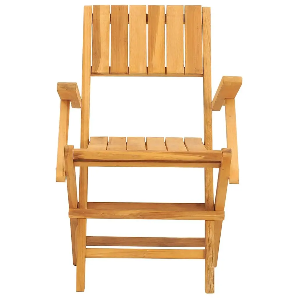 Folding Garden Chairs Outdoor Seating 8 Piece Solid Teak Wood Brown