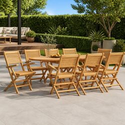 Value-Driven 8 Piece Folding Garden Chair Set