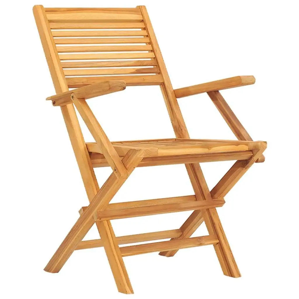 Folding Garden Chairs 8 Piece Set 55x62x90cm Outdoor Seating Solid Wood Teak