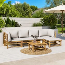 Comfortable and Practical Bamboo Lounge Set for Outdoor Spaces