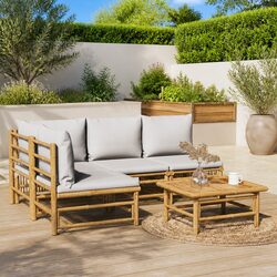 Comfortable Bamboo Lounge Set for Outdoor Enjoyment