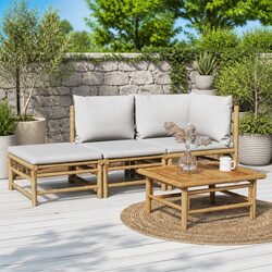 Reliable Bamboo Garden Lounge Set: Comfort Meets Practicality