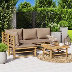 Value-Driven 5-Piece Bamboo Garden Lounge Set
