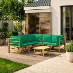 6-Piece Bamboo Garden Lounge Set: Value & Comfort