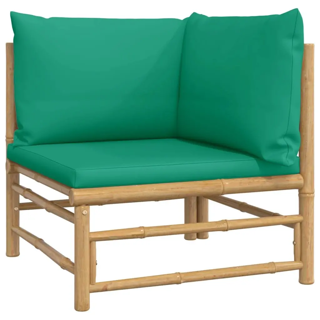8-Piece Bamboo Lounge Set with Soft Cushions