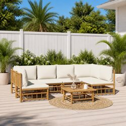 Comfortable 7 Piece Bamboo Lounge Set with Value