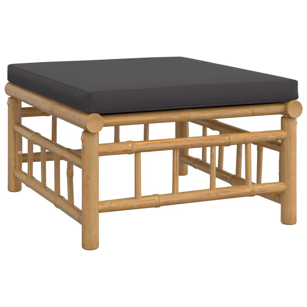 Outdoor Garden Lounge Set 4 Piece Bamboo Furniture with Cushions Patio Sofa