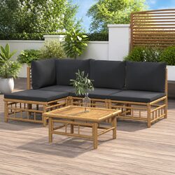 Value and Comfort: Bamboo Garden Lounge Set for Outdoors