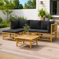 Comfortable and Practical Bamboo Garden Lounge Set