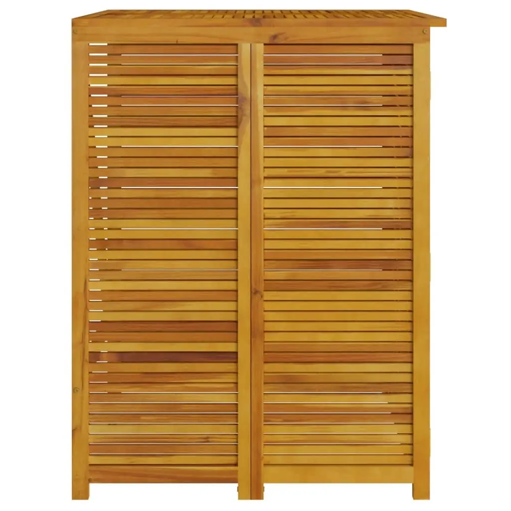 Double Garbage Bin Shed Waste Container Enclosure 140x89x117 cm Brown Solid Wood