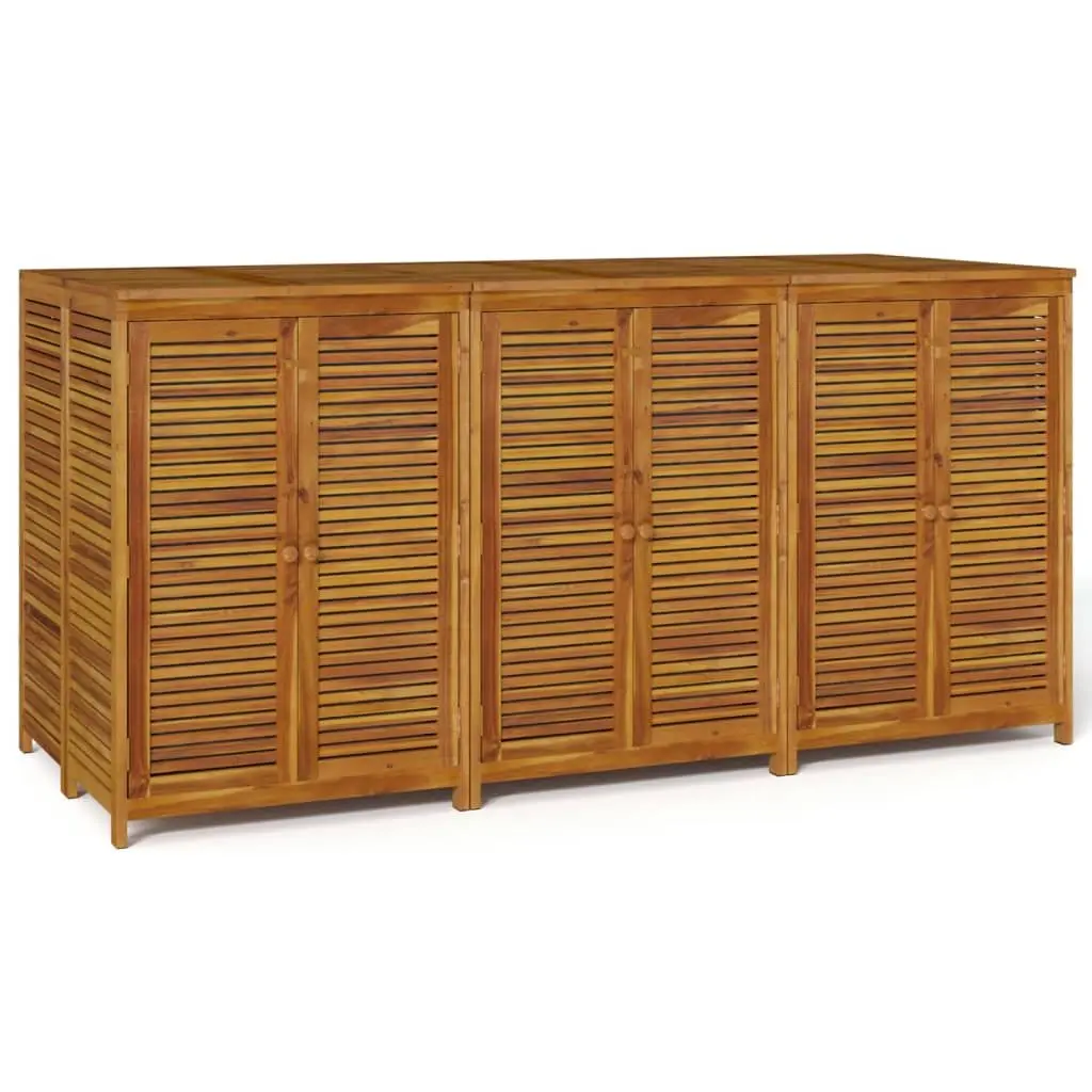 Garden Storage Box 210x87x104cm Solid Acacia Wood Outdoor Deck Patio Furniture