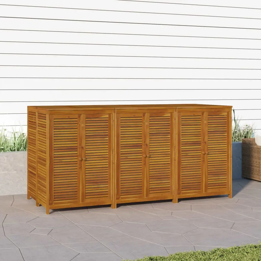 Garden Storage Box 210x87x104cm Solid Acacia Wood Outdoor Deck Patio Furniture