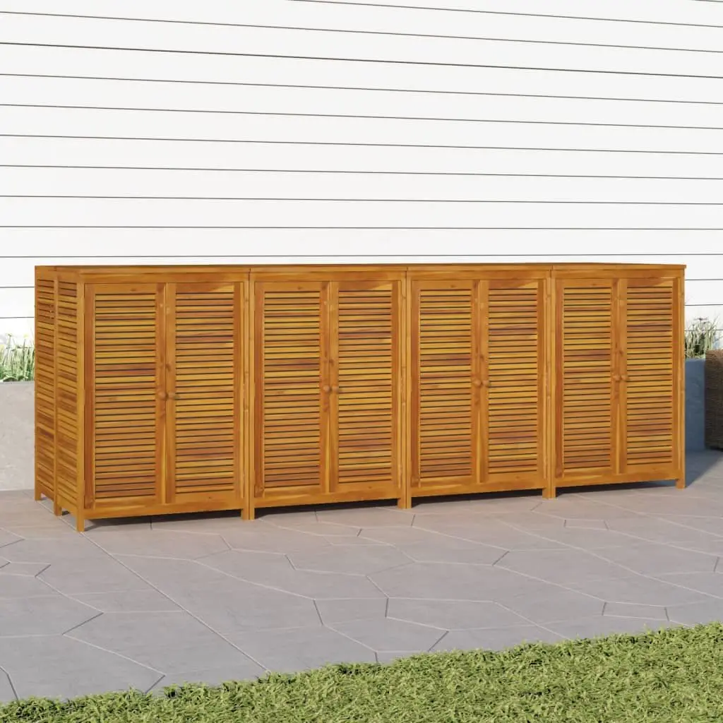 Garden Storage Box 280x87x104 cm Outdoor Solid Acacia Wood Deck Box Bench