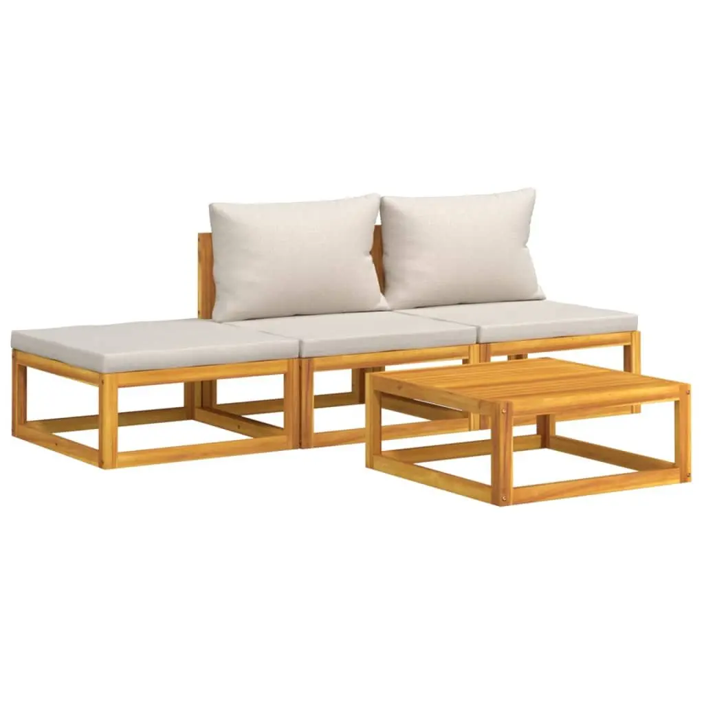 4 Piece Garden Lounge Set with Durable Construction