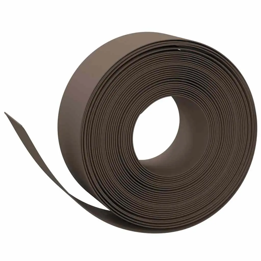 Garden Edging Flexible Lawn Border 10 m 20 cm Brown 3 Piece