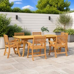 Comfortable 7 Piece Garden Dining Set for Relaxing