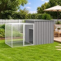 Comforting Grey Rabbit Cage Hutch for Pets