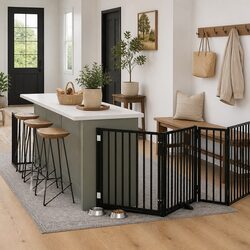 Reliable 8-Panel Dog Gate with Door for Your Pets